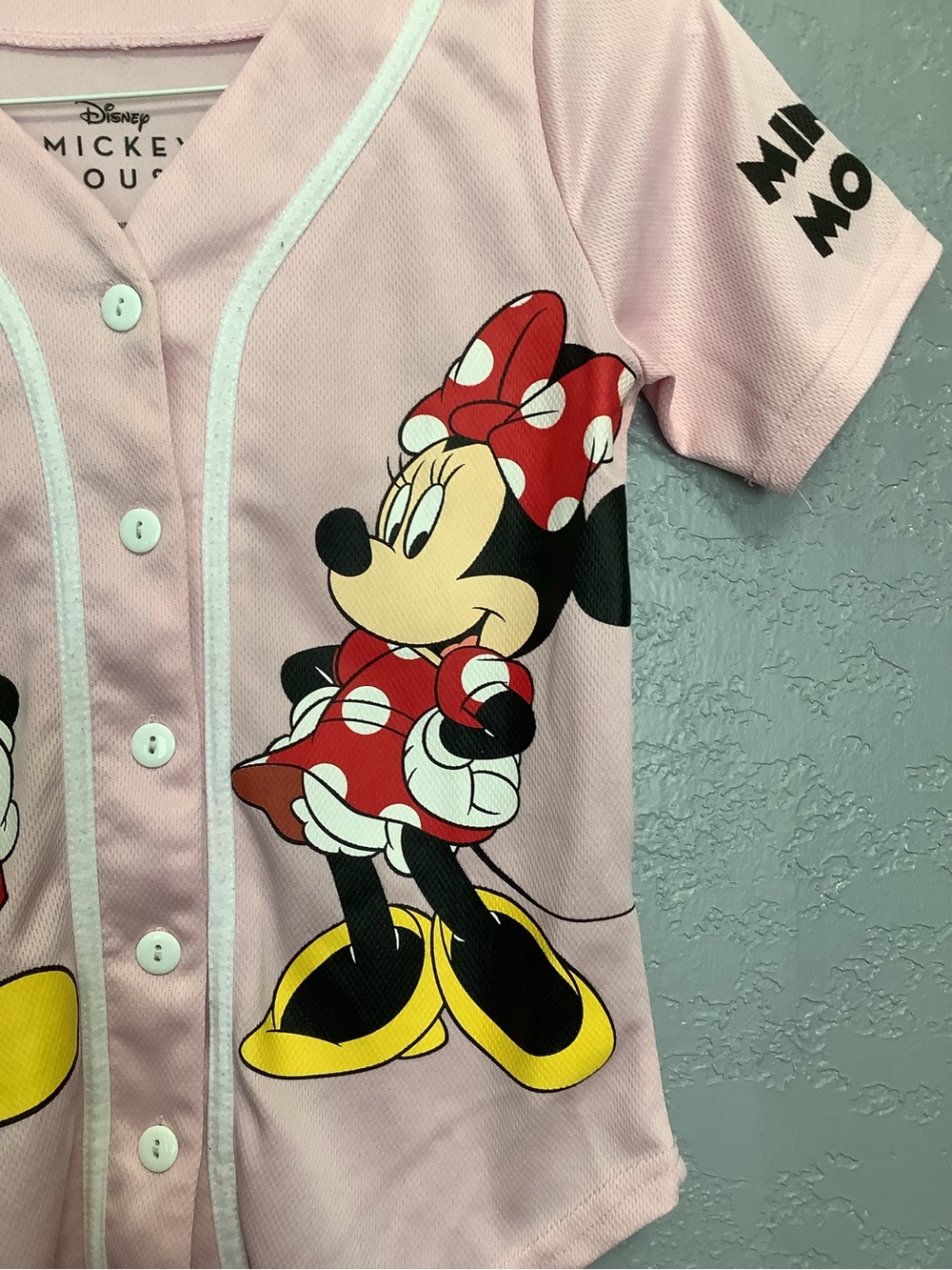 Mickey & Minnie Graphic Girls Baseball Jersey Size 10-12 - Picture 7 of 16